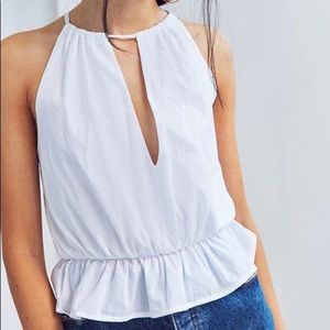 Urban Outfitters white keyhole cami